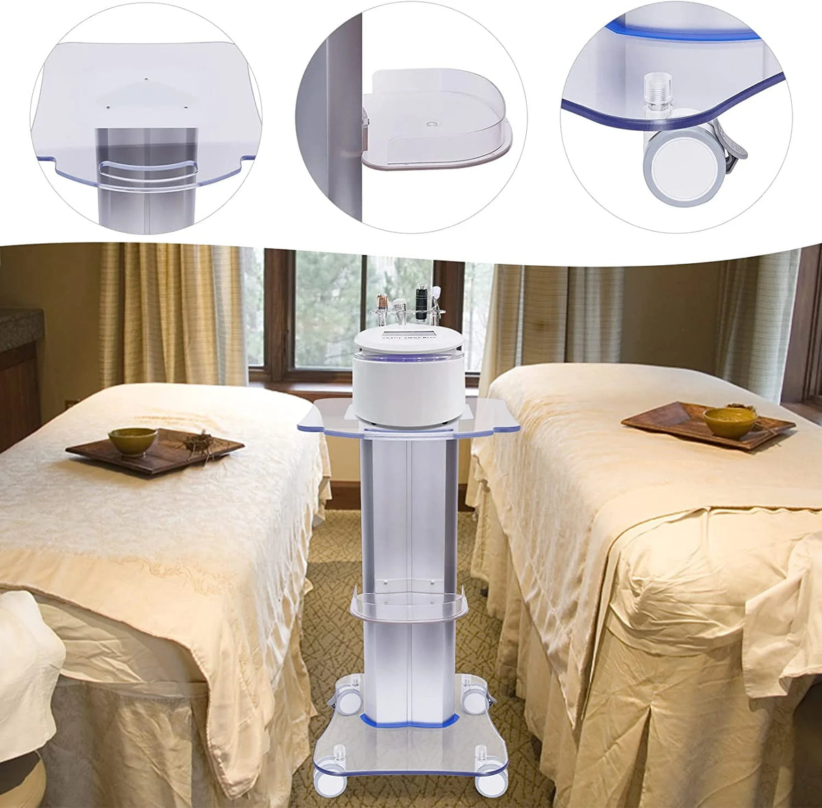 3-Tiers Rolling Cart Beauty Trolley S945