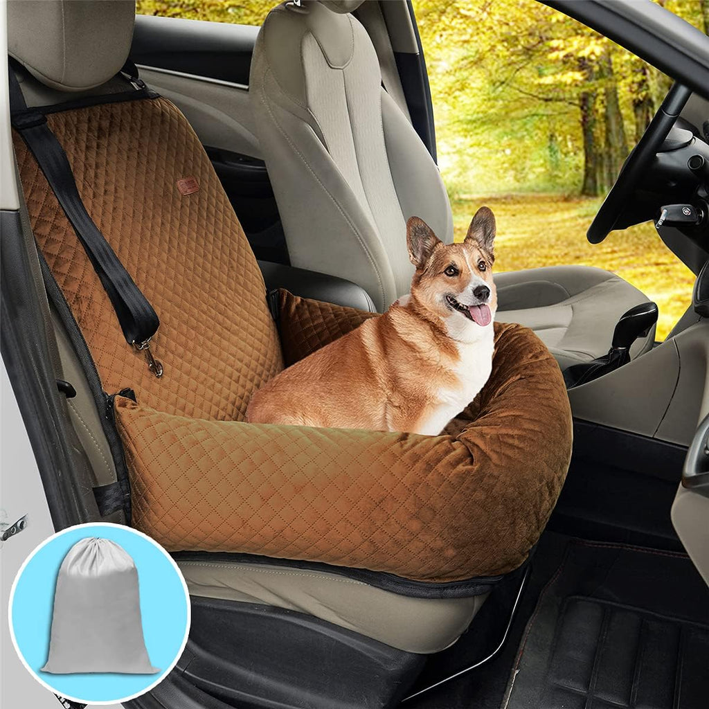 Dog Car Seat Pet Booster Seat Pack of 2 Brown N818