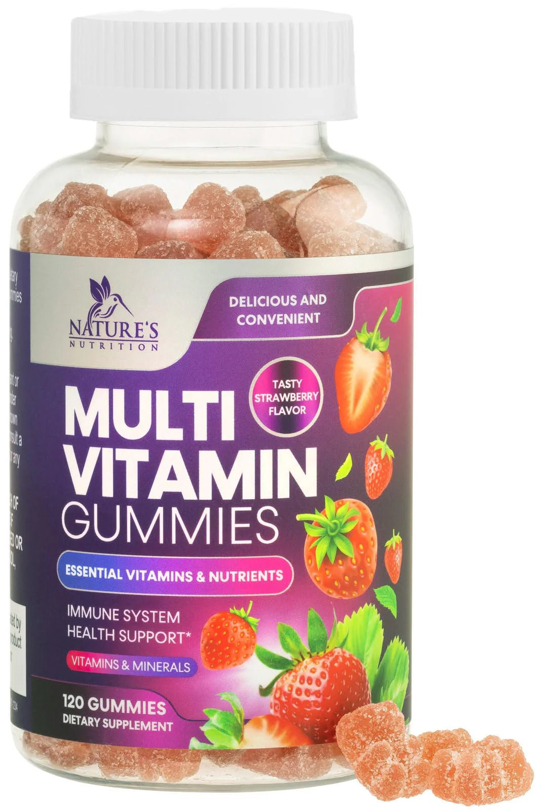 Multivitamin Gummies with Vitamins A, C, D, E, B-6, B-12, Zinc - 120 Gummies B825092