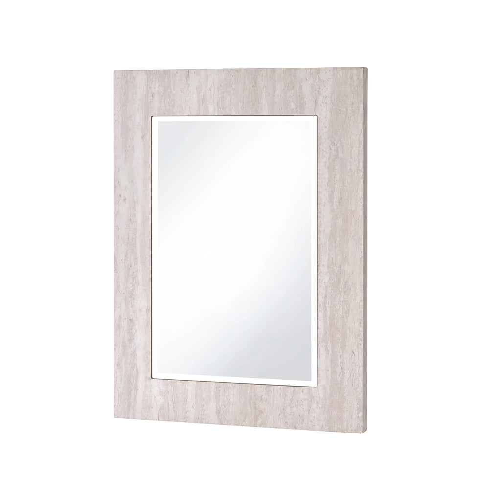 White 31-inch Wood Wall-Mounted Mirror A25805