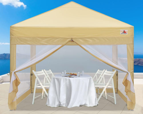 10x10 Pop Up Canopy Tent with Netting Walls G74672