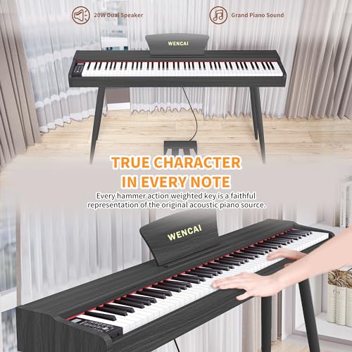 88 Key Fully Weighted Hammer Action Digital Piano with Triple Pedal H958