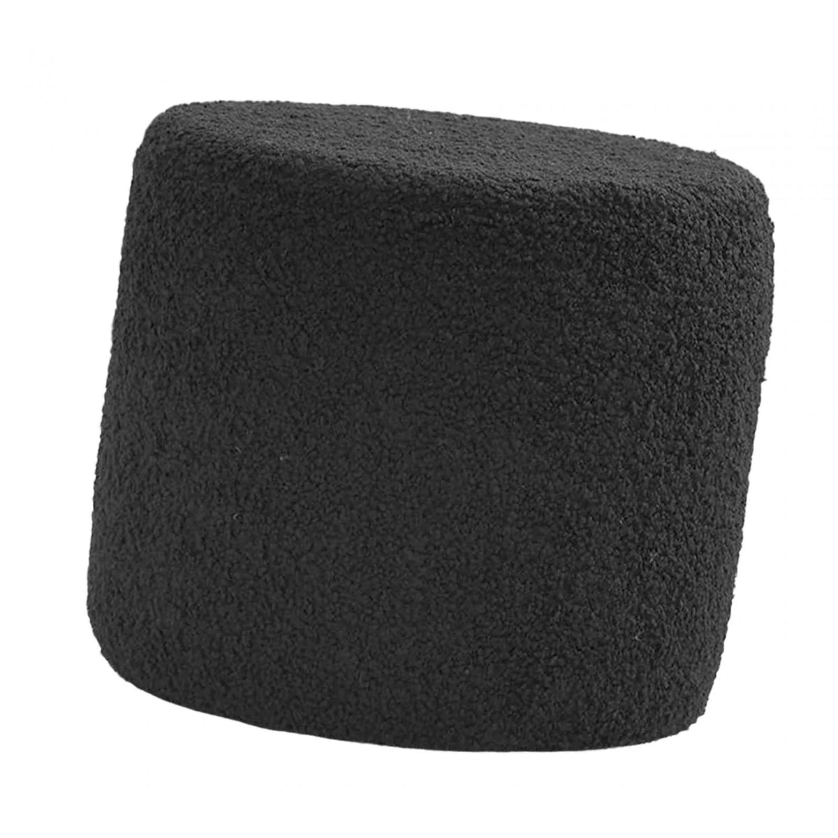Black Cylinder Ottoman Footstool W631304