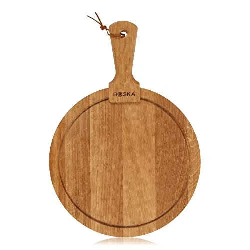 Round Wood Cheese Board with Handle G323037