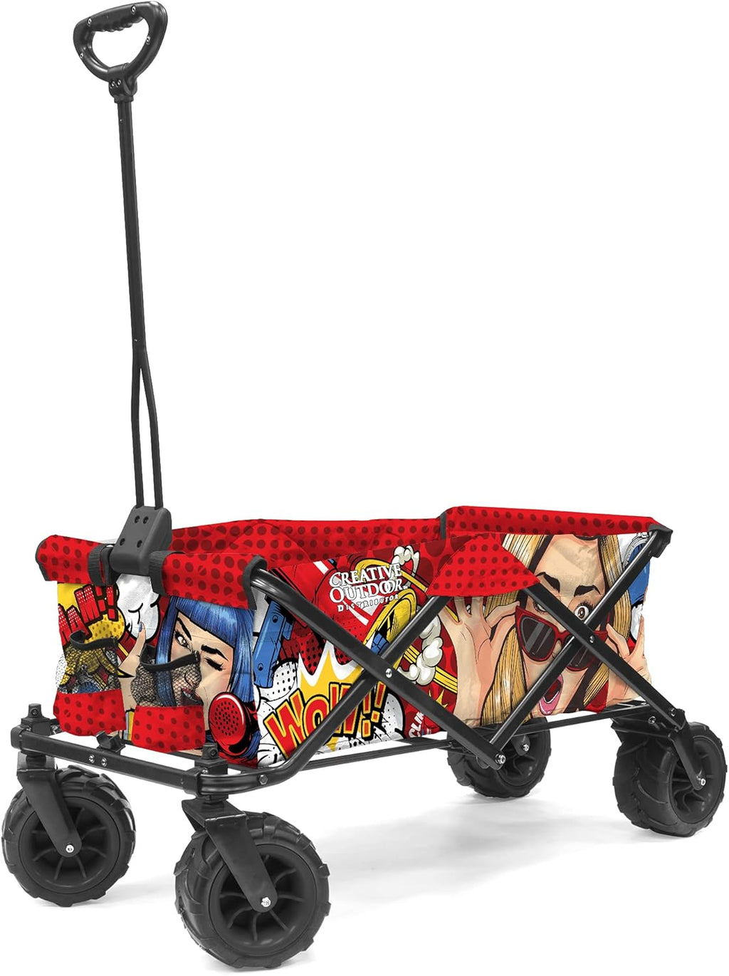 Collapsible Folding Wagon Cart with Rubber Wheels S71357