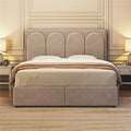 Queen Dark Gray Upholstered Bed with 4 Storage Drawers C9848