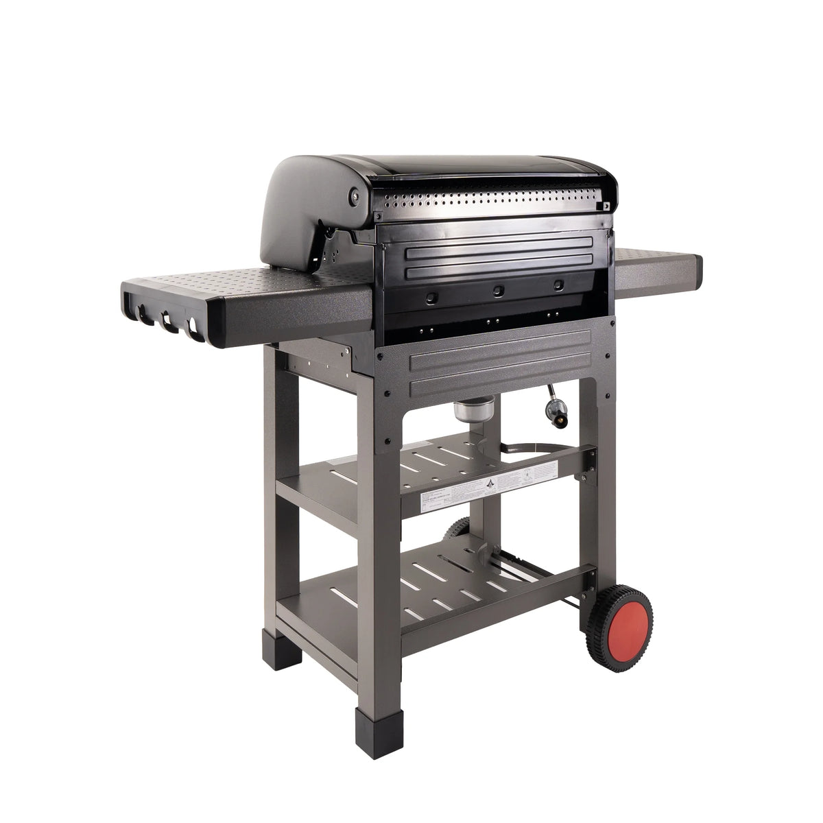 3-Burner Propane Gas BBQ Grill with Side & Storage Shelves 36,000 BTU, Black C1053