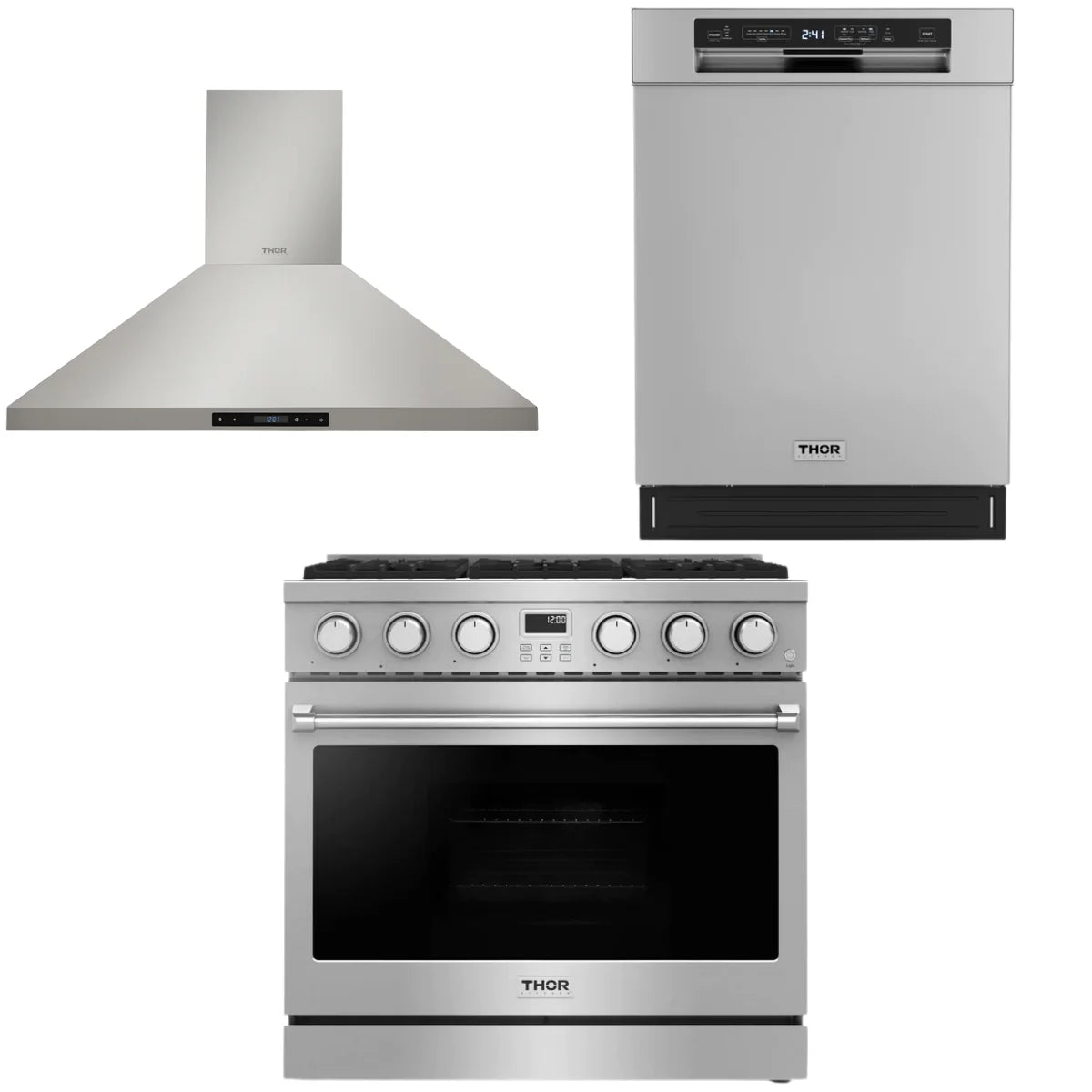 36 Gas Range, Range Hood and Dishwasher U560