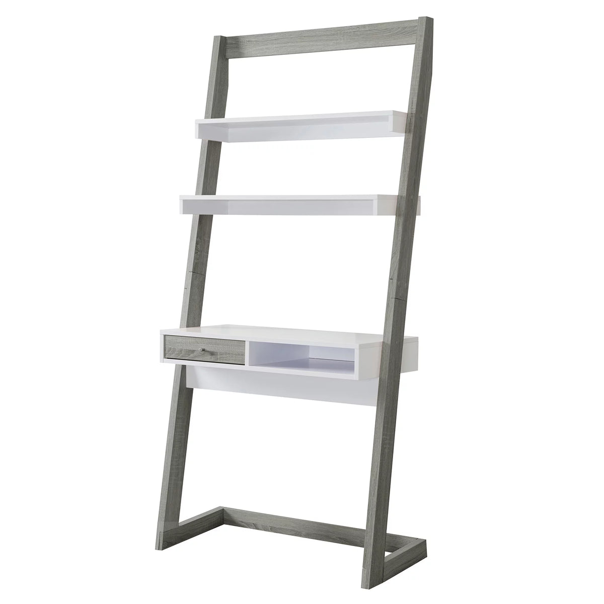 Leaning Writing Desk with Shelves S370