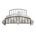 Queen Metal Bed with Arched Spindle Design Black F134561
