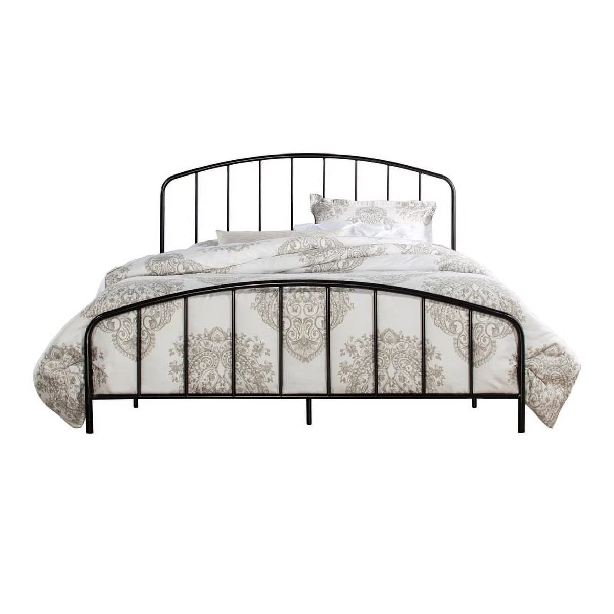 Queen Metal Bed with Arched Spindle Design Black F134561