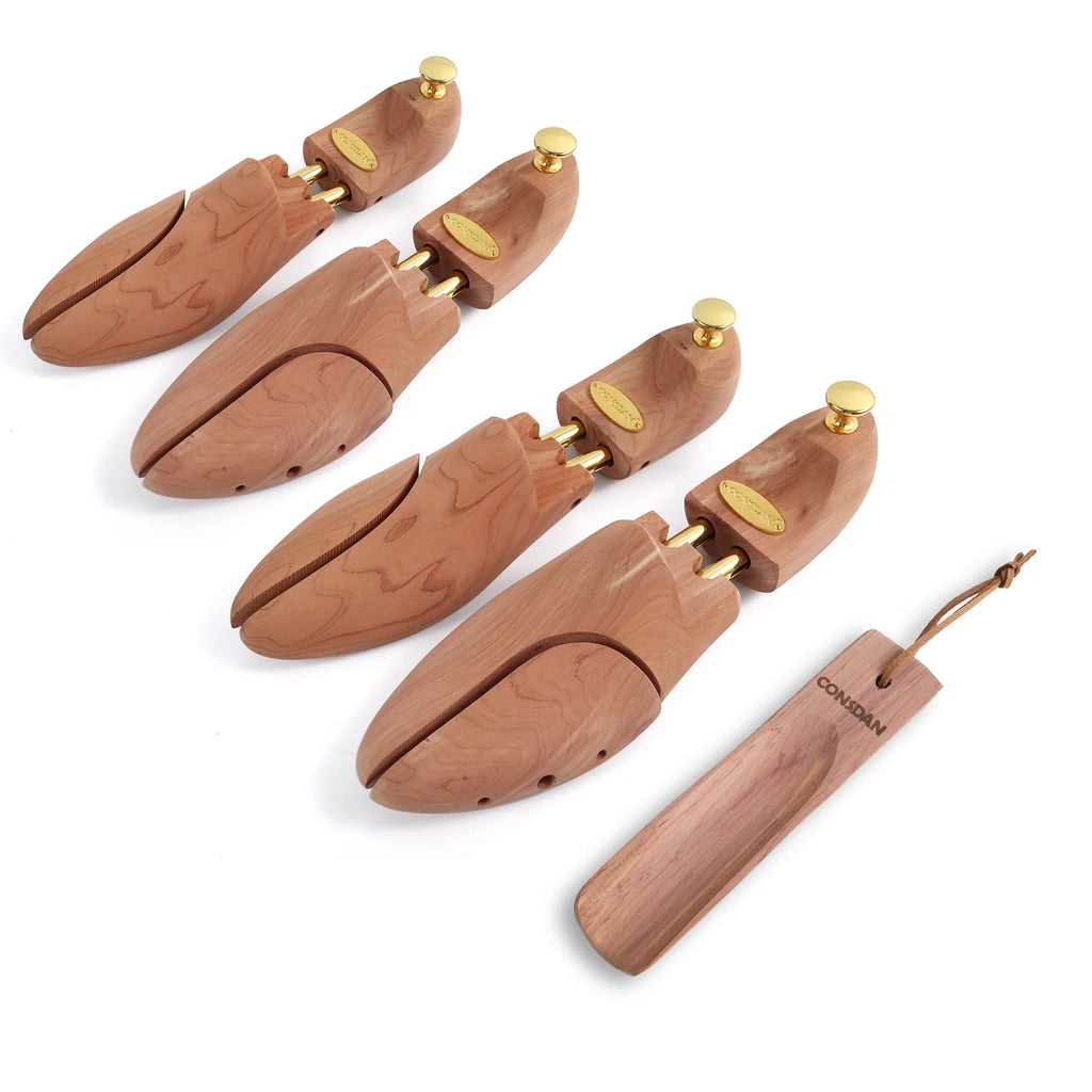 Cedar Wood Adjustable Shoe Trees, 2 Pairs I595631
