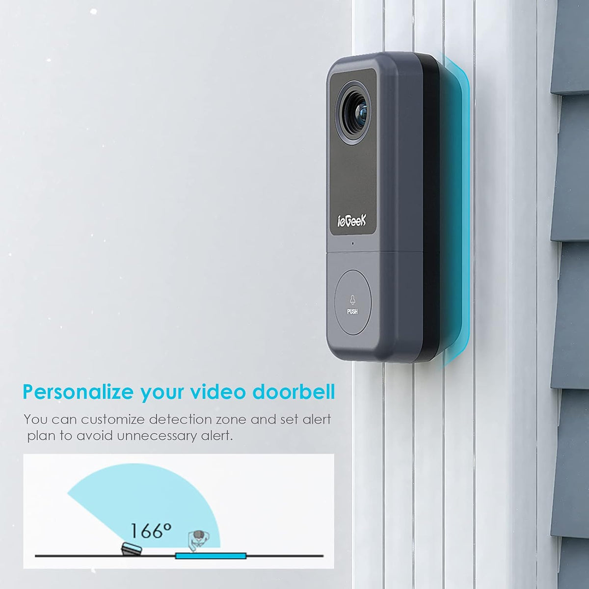 Wired Video Doorbell Camera with Chime, 2K HD, 2-Way Audio, IP54 Waterproof, Pack of 2 M945