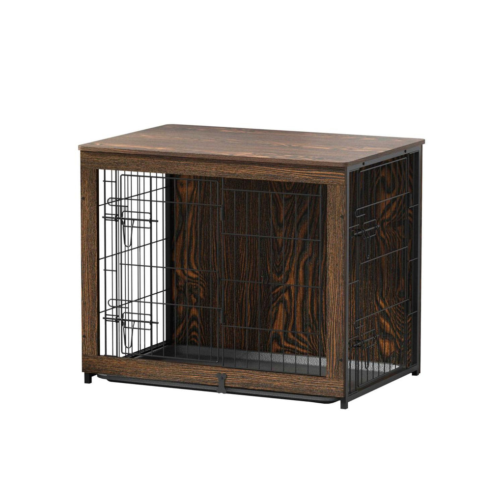 Wooden Dog Crate Furniture with Cushion and Tray X4081
