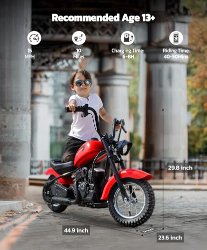 Electric Dirt Bike 24V 15 mph 150lb Max Black N74305