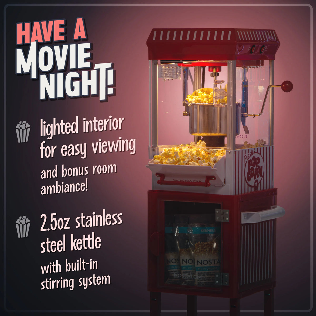 2.5 oz Popcorn Cart W4222