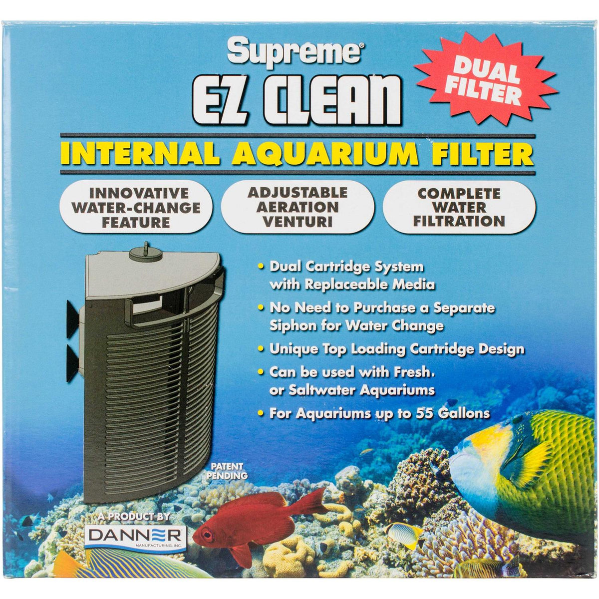 Aquarium Filter Dual Cartridge D4509