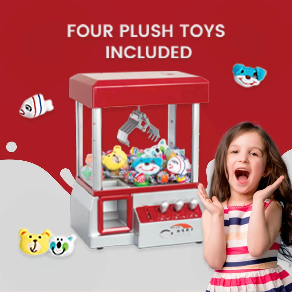 Claw Machine Arcade Game Candy Grabber Prize Dispenser Toy I21450