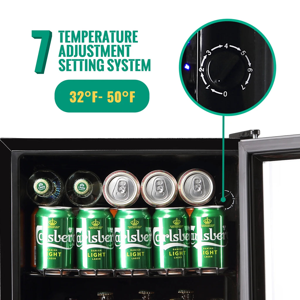 125 Can 3.5 Cu.ft Glass Door Beverage Cooler Refrigerator K44810