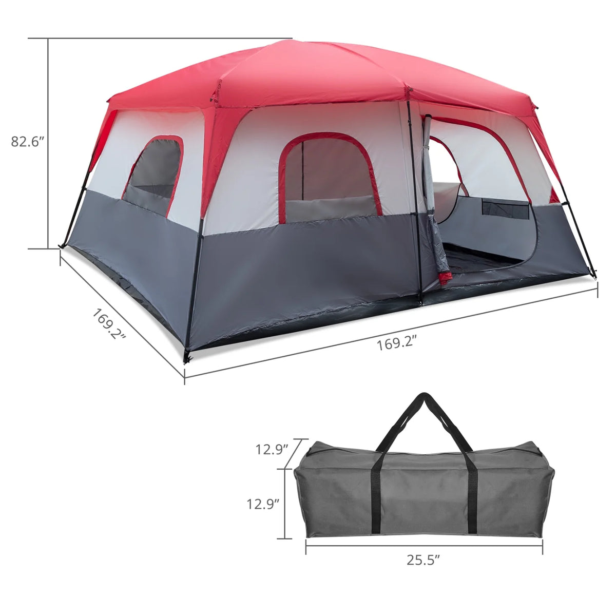 14 People Waterproof Windproof Camping Tent with 2 Doors V674