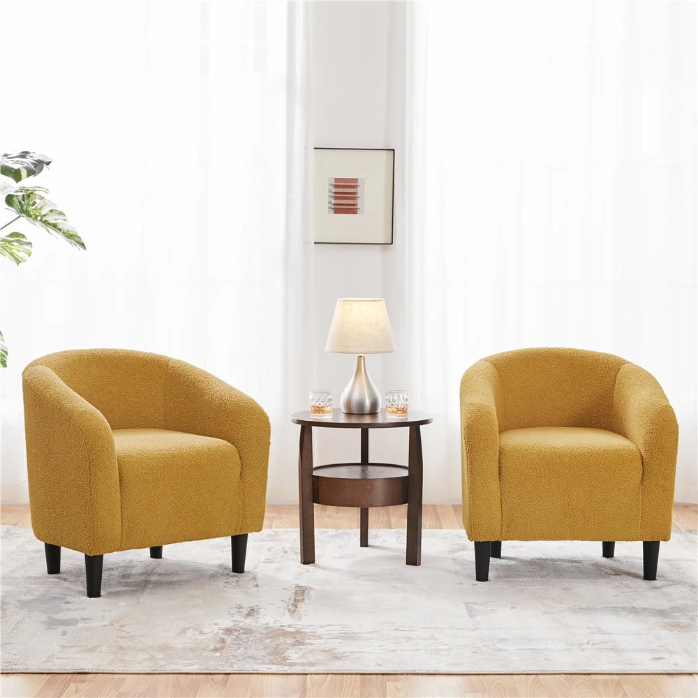 Mustard Yellow Upholstered Accent Chair X96367