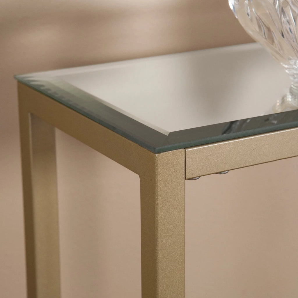 Gold Narrow Mirror Top Console Table N273250