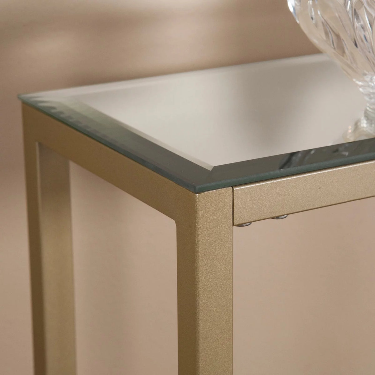 Gold Narrow Mirror Top Console Table N273250