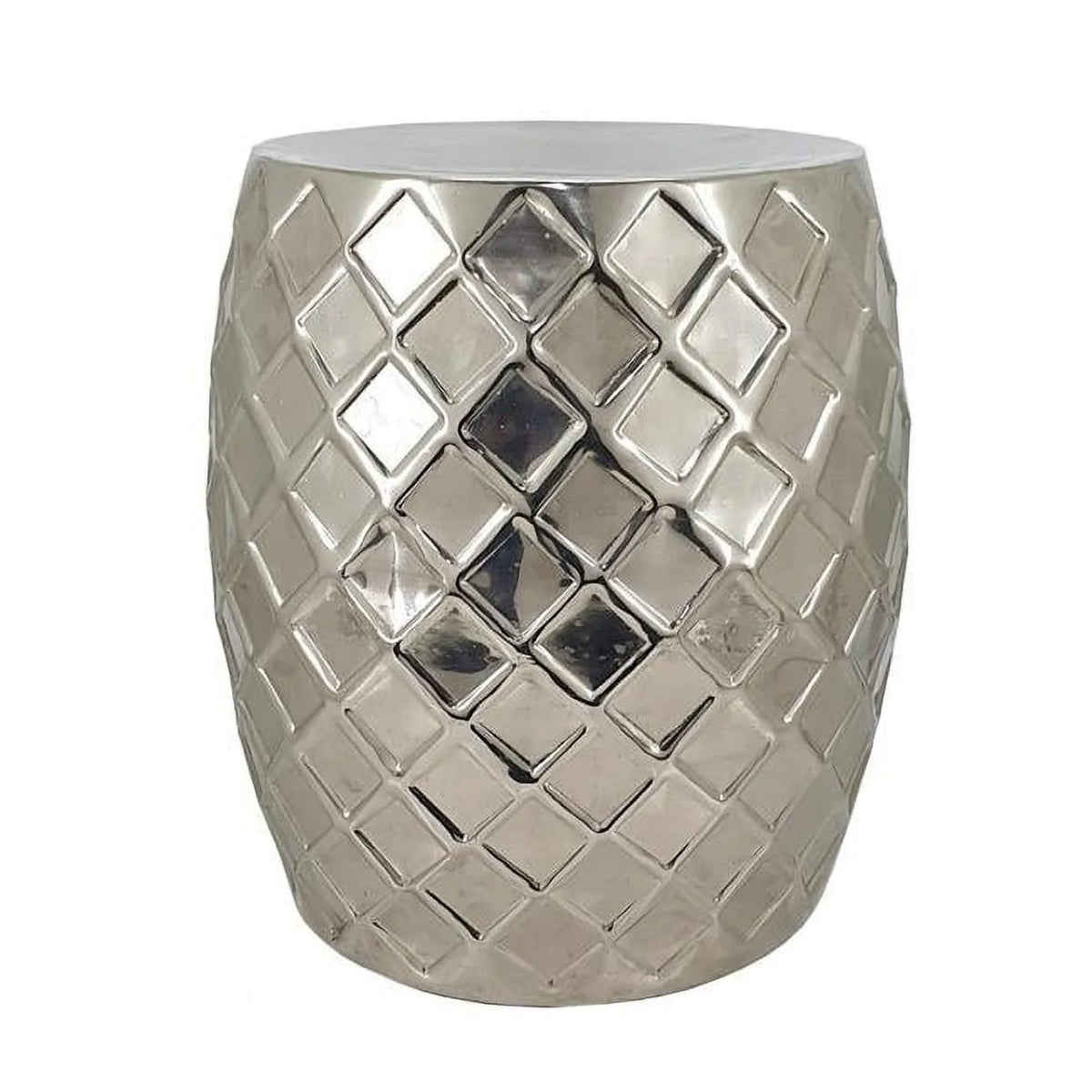20 in. Aluminum Drum Shape Stool Table E100