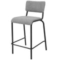 26" Gray Fabric Counter Stool Set of 4 M60158