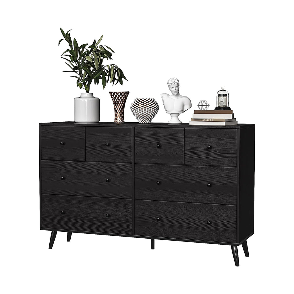 Black 8 Drawer Dresser C392