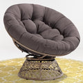 40" Ergonomic Wicker Papasan Chair with Swivel X90488