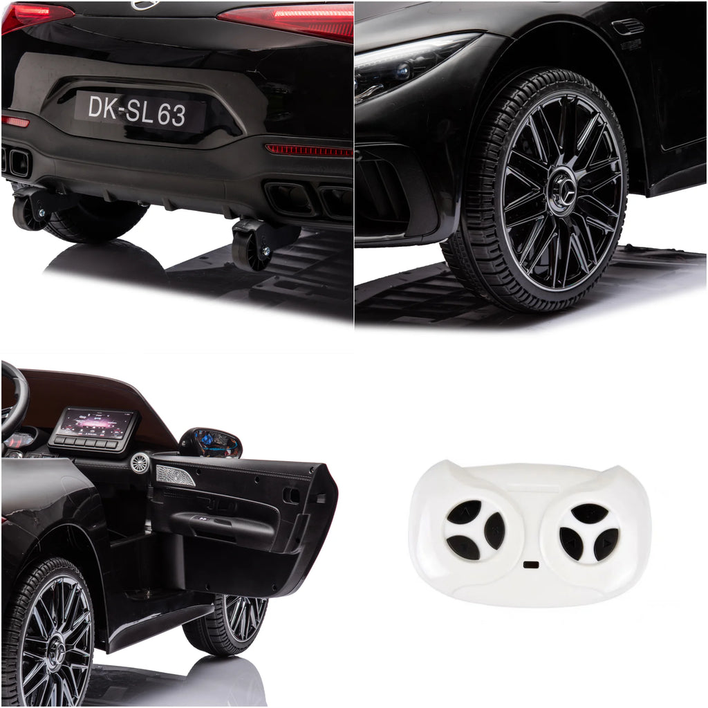 24V Electric Car for Kids with Parent Remote Control, Black B876493