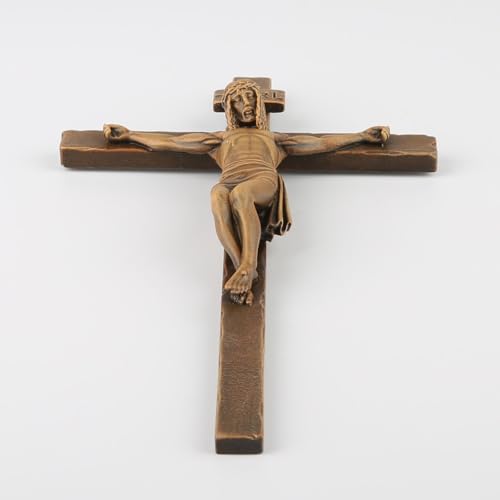 Brown Wooden Crucifix Wall Cross H52367