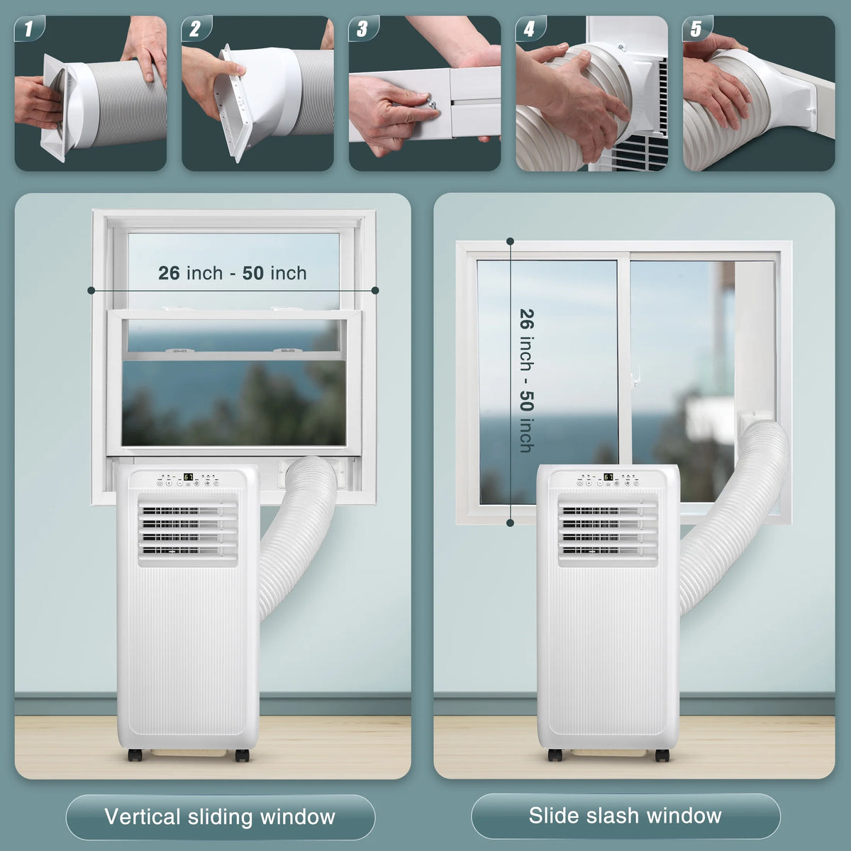 6000BTU Portable Air Conditioners 3-in-1 with Dehumidifier Fan K54395