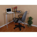 Clear Glass Corner Computer Desk N7613