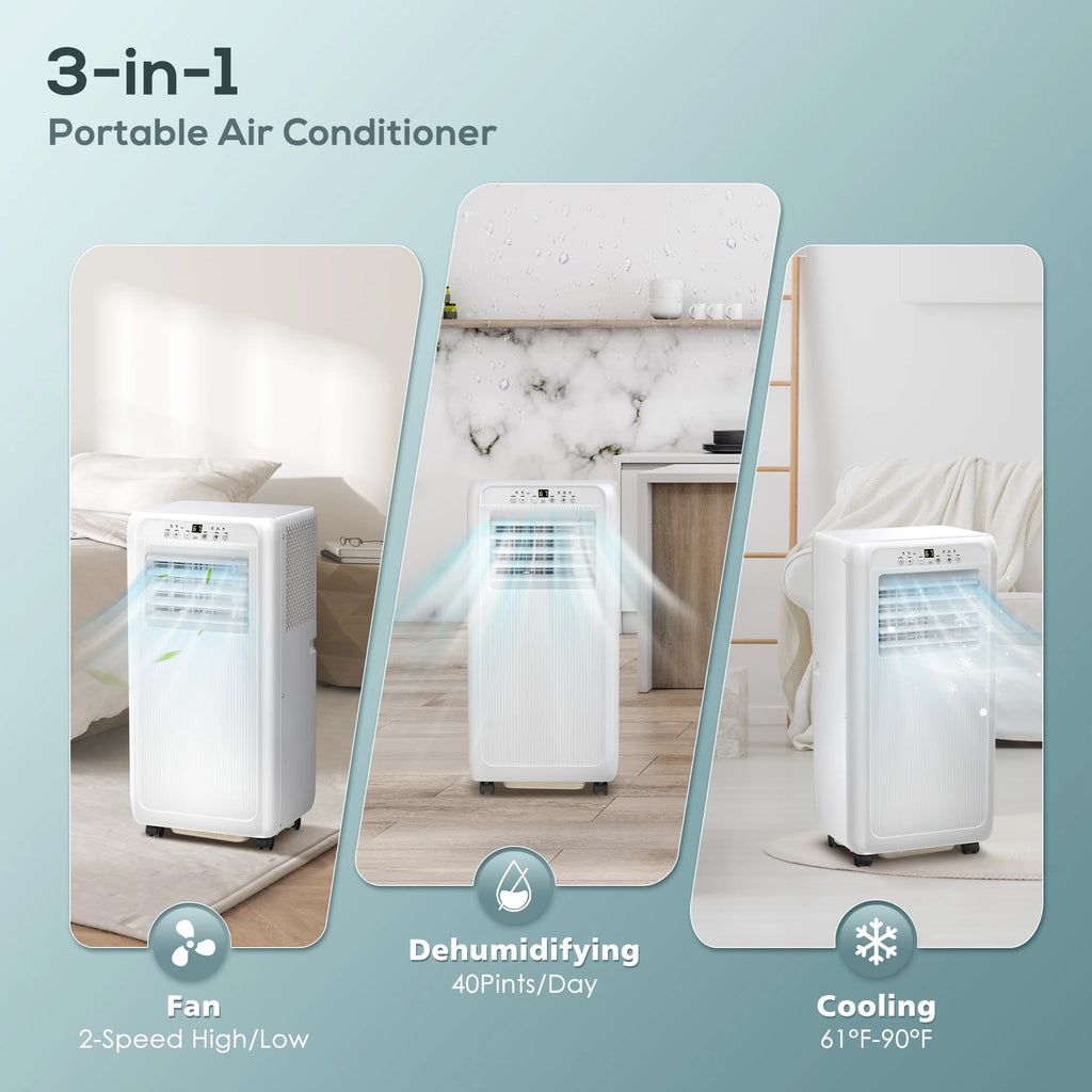 6000BTU Portable Air Conditioners 3-in-1 with Dehumidifier Fan K54395