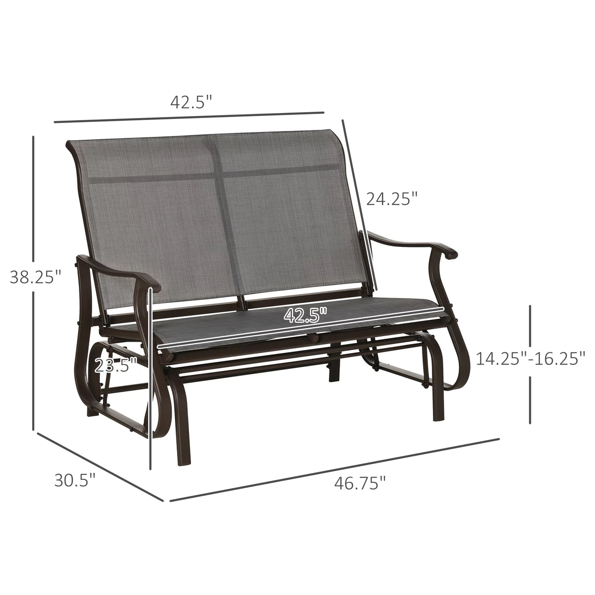 2-Person Outdoor Glider Bench O894045