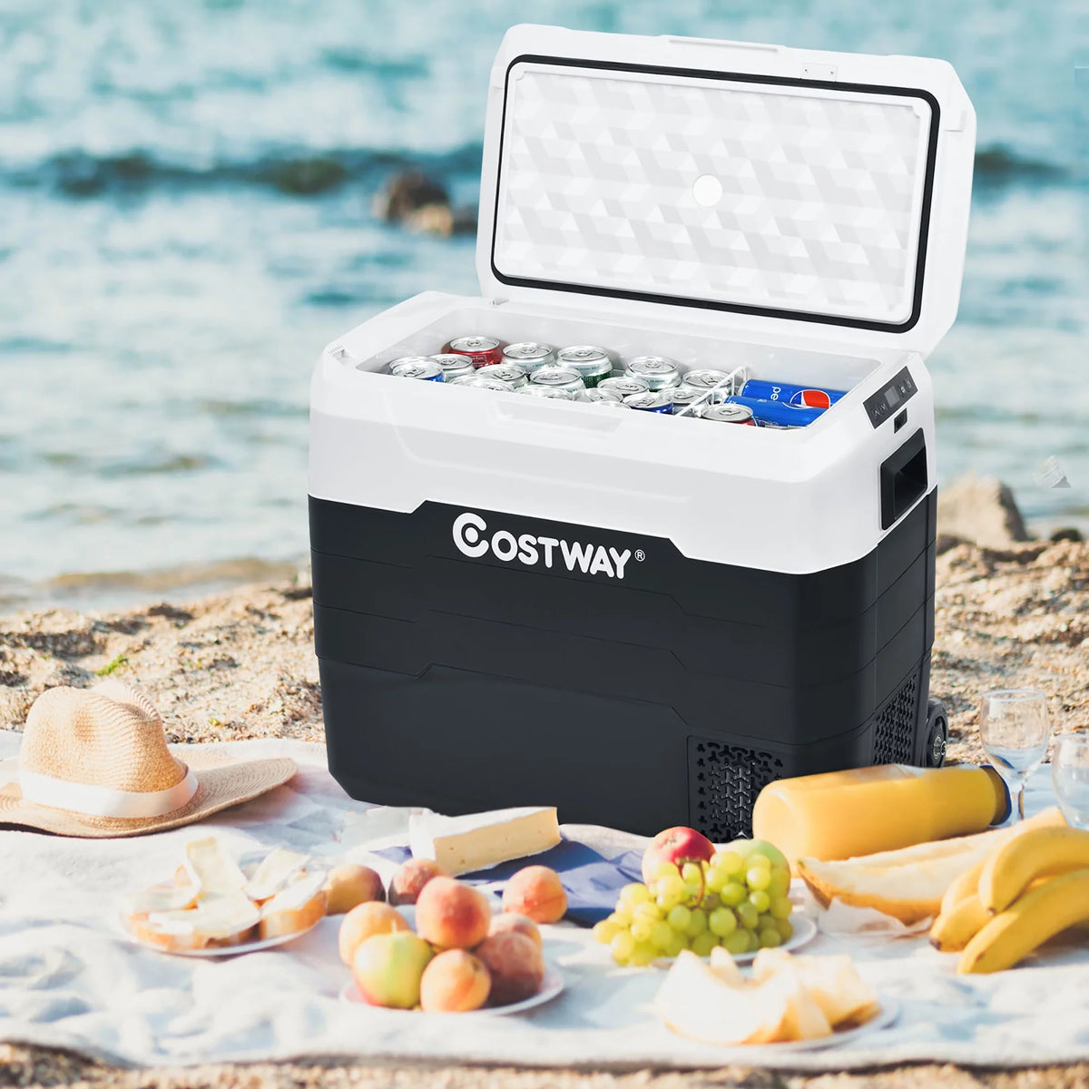 Portable Dual-Zone Car Refrigerator White F925