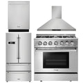 36 Propane Dual Fuel Range, Range Hood, Dishwasher, Refrigerator R624612