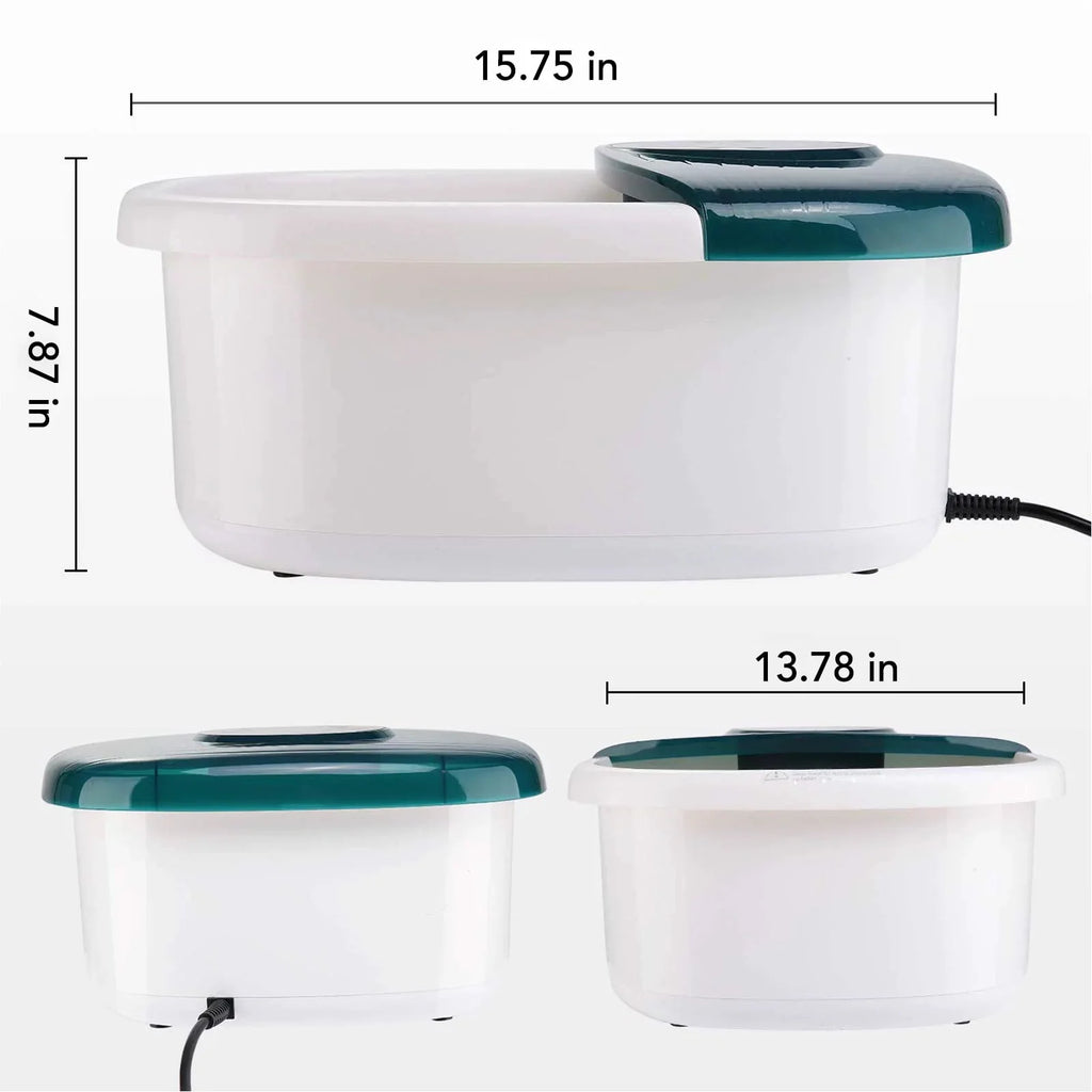 Foot Spa Bath Massager with Heat, Bubbles, Vibration, 16 Detachable Massage Rollers K13075