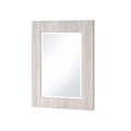White 31-inch Wood Wall-Mounted Mirror A25805