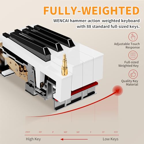 88 Key Fully Weighted Hammer Action Digital Piano with Triple Pedal H958