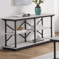 White Wood 2-Shelf Console Table K2928