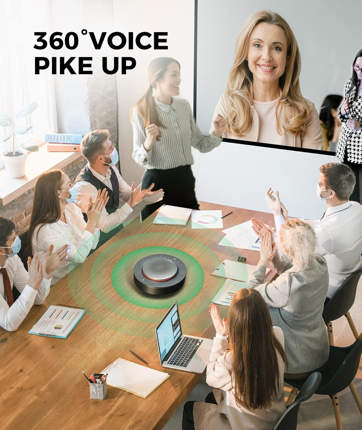 Conference Speaker with 4 Noise-canceling Mics A4256