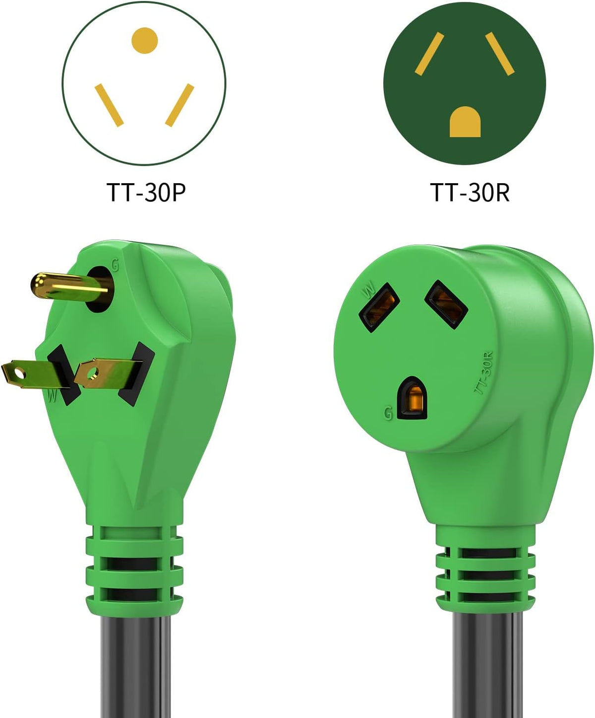 50A 25FT Detachable Power Cord with Storage Bag D882308