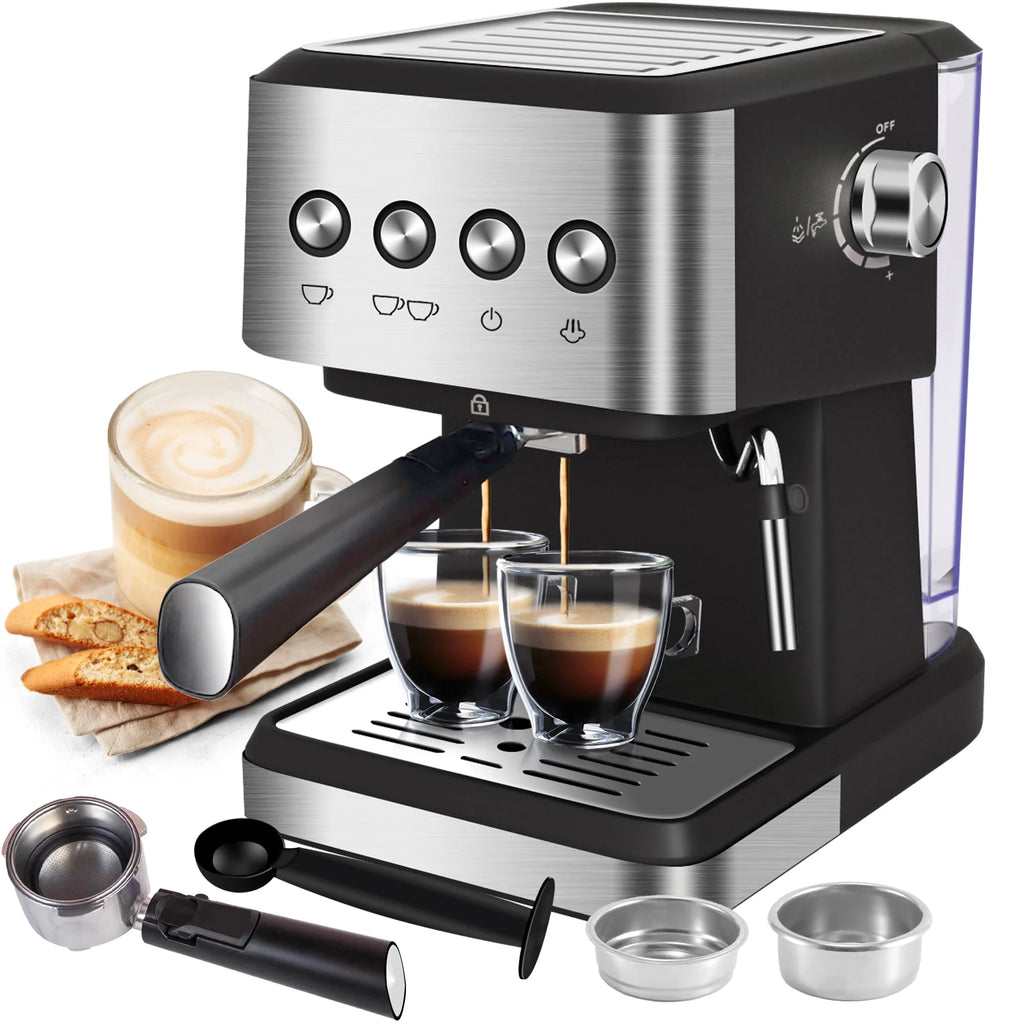 20 Bar Stainless Steel Espresso Machine with Milk Frother I8735