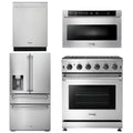 30 Propane Gas Range, Microwave, Refrigerator with Water and Ice Dispenser, Dishwasher L3453