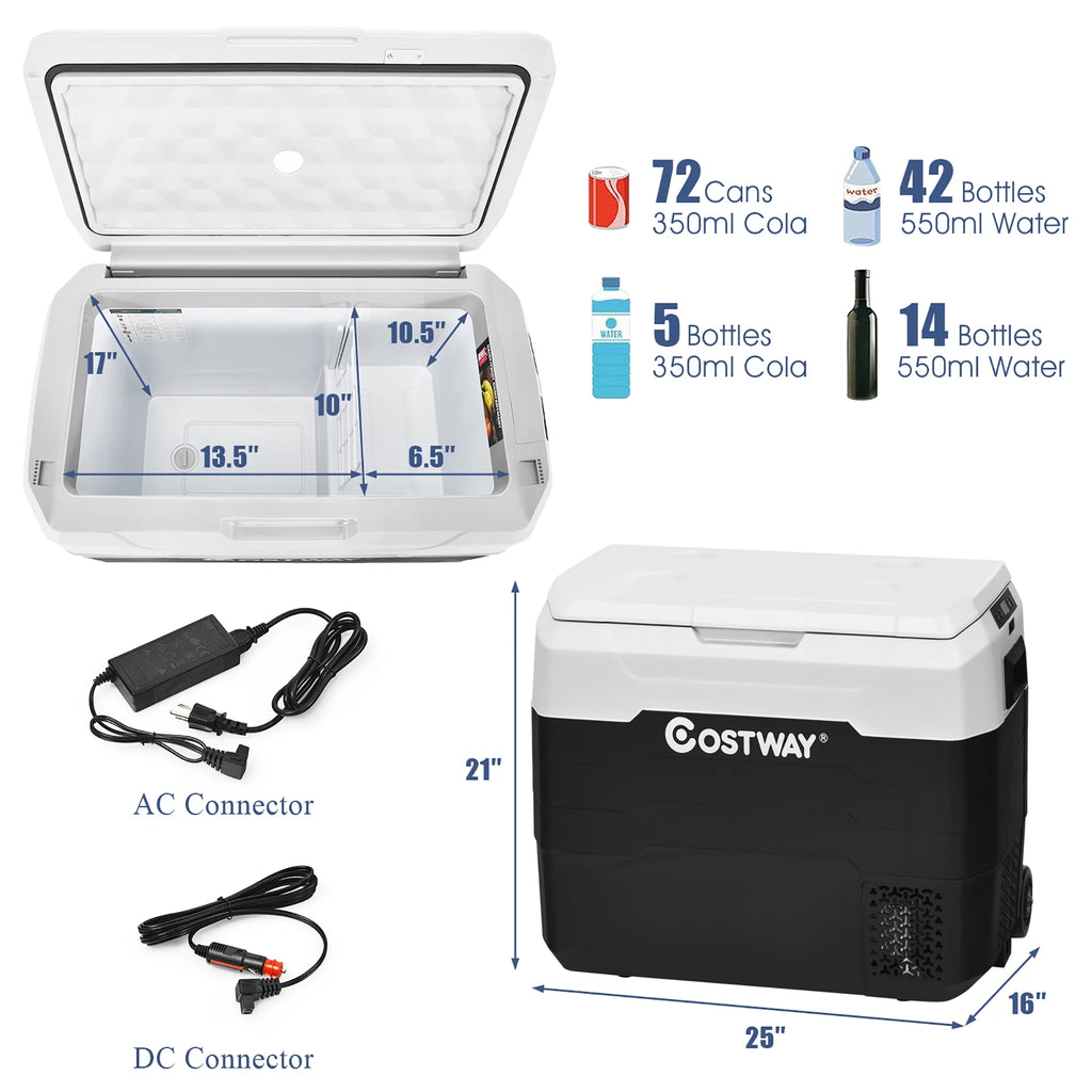 Portable Dual-Zone Car Refrigerator White F925