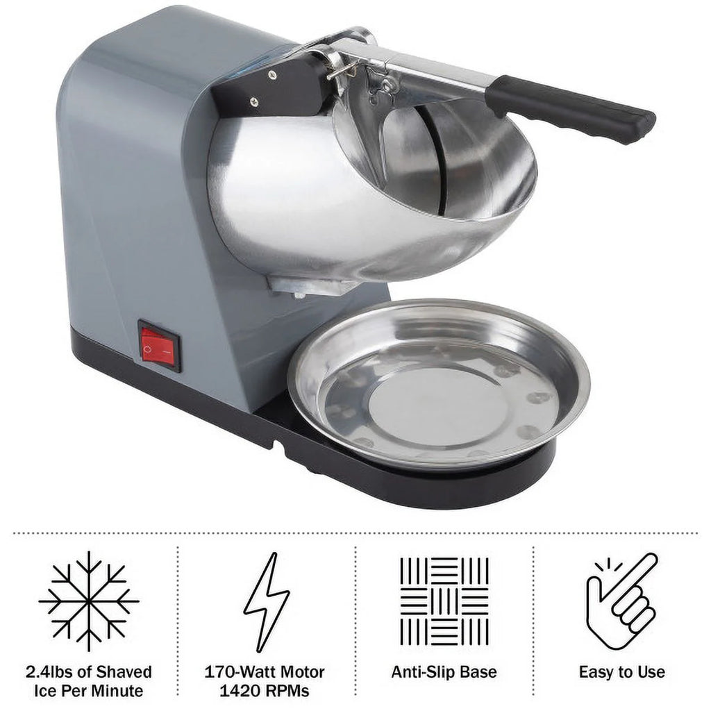 Snow Cone Machine Ice Shaver 170W Gray J183892