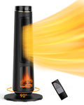 Portable Electric Space Heater with 3D Flame and Remote E117094